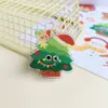 Clipes de notas adesivas com tema de Natal, apresentando um design fofo de Papai Noel, feitos de acrílico e material PP, para organizar papéis e guardar itens