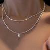 Collares Minimalistas en Capas Brillantes Más Vendidos Transfronterizos, Cadenas para Clavícula de Alta Gama con Forma de Serpiente, Conjuntos de Tobilleras de Lujo Ligero, Accesorios Decorativos