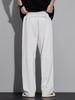 Pantalones Casuales de Pierna Recta Sueltos de Moda para Hombres Jóvenes, Ropa de Hombre con Cordón para Primavera y Verano, Pantalones de Pierna Ancha que Aumentan la Altura para el Trabajo