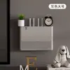 Caja de almacenamiento para router montada en la pared sin perforaciones cubierta inalámbrica en la pared estante de colocación para decodificador de TV wifi