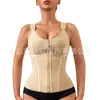 Nova Cinta Modeladora Cruzada Hourglass Queen com Alta Elasticidade, Trainer de Cintura com 15 Barbatanas, Colete Modelador de Barriga com Zíper e Botões de Pressão, em Estoque