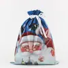 Bolsas de Regalo Navideñas Transfronterizas 2026 Modelo Nuevo Amazon Más Vendido Set de Bolsas de Regalo Navideñas Bolsa con Cordón Bolsa de Dulces