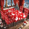 Mantel Navideño y Funda para Silla Transfronteriza al por Mayor Nuevo Todo Incluido Seda de Leche Mantel Navideño Impermeable Estampado Juego de Manteles