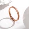 Anillo de Acero de Titanio Color Oro Rosa Japonés y Coreano Transfronterizo Anillo Sencillo para Mujer Nicho Pareja Acero Inoxidable Anillo Delgado Prensado en Arena Anillo de Dedo Anillo de Cola Joyería