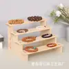 Prateleira de Exposição de Madeira Maciça Pura Prateleira de Armazenamento de Mesa Modelo Feito à Mão Brinquedo Caixa Surpresa Boneca Escada para Planta Verde Prateleira para Flores Suculentas