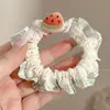 Scrunchie de cetim plissado estilo coreano para mulheres, novo modelo 2026, alta elasticidade, prendedor de cabelo durável, faixa de cabelo, acessório de cabelo elástico