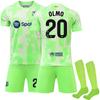 2425 Barcelona 2 uniforme de fútbol visitante 9 levan 19 yamal 20 olmo nueva camiseta verde fluorescente