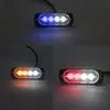 Luz de advertencia lateral universal para remolque de camión, 12V, 4 LEDs, ultradelgada, intermitente