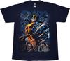 Estilo europeu e americano Wolverine Slash Wolverine nicho de comércio exterior clássico dos homens t-shirt solta