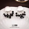 Pendientes de Borla Geométricos de Perla Cepillada, Pendientes Clip-On de Bobina de Mosquito de Lujo Ligero de Gama Alta, Exquisitos Accesorios de Oreja de Moda, Venta al por Mayor Transfronteriza