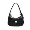 Nuevo Bolso de Corazón para Niños Moda para Bebés Bolso de Hombro de Cuadros de Diamantes Bolso de Accesorios Elegante de Color Sólido para Niñas
