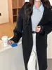 Abrigo de Lana de Doble Cara de Alta Gama Casual para Otoño e Invierno 2026 con Elementos Fair Isle, Chaqueta Cálida Nueva con Capucha