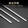 Cuchara de Acero Inoxidable 304, Cuchara para Mezclar, Tenedor de Mango Extendido Estilo Coreano, Cuchara Sazonadora para Comida Occidental, Cuchara para Ensalada, Cuchara Sazonadora para Hielo