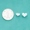 Plata Esterlina S925 Electrochapada Plata Fina Estéreo Corazón de Durazno Corazón Cuentas de Plata en Forma de Corazón DIY Pulsera de Perlas de Cristal