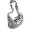 Dulce Fresca Chica Picante Bolso Nuevo para Mujer Bolso de Hombro de Malla Metálica Sentido Avanzado Celebridad de Internet Casual Bolso de Axila con Lentejuelas Plateadas