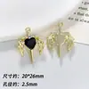 Colgante de Corazón con Alas y Cruz Estilo Gótico Oscuro, Materiales para Pulsera y Collar DIY Hechos a Mano