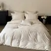 Estilo luxo leve simples algodão de fibra longa conjunto de quatro peças toque de alta qualidade capa de edredom de algodão puro bordada macia e amiga da pele cama de solteiro 1,2m
