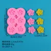 Varios moldes de silicona de seis cavidades con forma de flor, diseño de flor de cerezo, flores de cerezo de silicona, moldes para decoración de fondant y chocolate