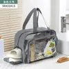 Separación Seco y Húmedo Bolsa de Cosméticos de PVC Transparente Gran Capacidad con Capas Visibles Neceser de Baño Viaje Bolsa de Almacenamiento de Mano