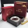 Gelo natural através do bracelete de jade afegão terno bracelete de beleza larga leucorreia de sebo certificado caixa de presente venderá kit de presente