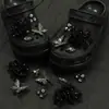 Zapatos con Agujeros DIY Charms para Zapatos Estrella Rosa Lazo Nueva Hebilla de Zapato Estrella de Pedrería Accesorios Decoraciones de Moda