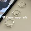Anillo abierto de doble capa de una sola palabra de plata esterlina S925 de Corea del Sur Joker de alta gama