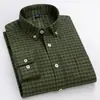 Camisa para Hombre Estilo Nuevo de Moda Sin Planchar Ropa Interior y Exterior de Moda Casual Textil de Algodón Oxford Europeo y Americano Camisa Blanca de Manga Larga para Hombre