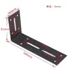 Soporte de Fijación en Forma de L Soporte de Ángulo de Ajuste con Ranura Larga Conector de Accesorios para Muebles Soporte Triangular para Estantería