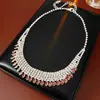Collar de Borla de Diamantes Multihilera Transfronterizo Europeo y Americano Moda Retro Lujo Ligero Versátil Diseño de Cadena para Clavícula Joyería de Nicho