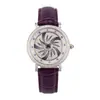 Novo Estilo Aço Inoxidável Moderno Completo com Diamante Couro Relógio Feminino À Prova D'água Relógio de Quartzo com Pulseira de Couro Relógio Masculino