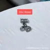 Pulsera de Plata Sanqi de Plata Vieja de Shanxi Colgante Estilo Étnico Borla Mariposa Tubo Curvo Encanto Accesorios para Pulsera DIY