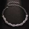 Cadena de Cuello Cruzada de Moda AliExpress Cadena para Clavícula de Cristal Europea y Americana de Gama Alta Accesorios Brillantes Collar para Mujer