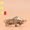 Adornos de Animales del Zodiaco de Latón Doce, Decoraciones de Escritorio para Oficina, Figuras Auspiciosas de Vaca, Pequeñas Artesanías de Cobre, Venta al por Mayor