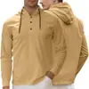 Sudadera con capucha y media cremallera, botones, estilo moda trendy, algodón perla, sarga pequeña, para hombre, transfronteriza Temu Amazon