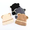 Gorro de Peluche Lindo de Dibujos Animados de Invierno con Ala Ancha para Mujer, Estilo Japonés Cálido Engrosado Protección para Orejas Gorro de Punto con Orejas de Oso, Dulce y Fresco