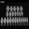 Explosões transfronteiriças nail art película de cristal para unha molde sem papel cola para extensão 12 peças de molde de unha pasta francesa molde de silicone