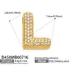 Collar Colgante Misterioso y Lujoso con Circonitas Incrustadas y 26 Letras Inglesas, Acero Inoxidable Chapado en Oro de 18k, Collar de Joyería para Mujer