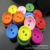 Botón de madera de dos ojales con puntos color cuenco hebilla DIY botón de madera de color mixto