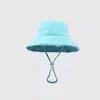 Sombrero de Pescador de Color Sólido Lavado con Borde Deshilachado para Mujer, Sombrero de Cubo Versátil Casual, Sombrero de Sol de Moda Estilo Coreano, Elegante y que Afina el Rostro
