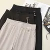 Calças de Inverno para Mulheres de Meia-Idade, Corte Slim, Novo Estilo, Calças de Pierna Reta Plus Size, Cintura Alta, Emagrecimento, Calças Casuais Versáteis
