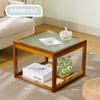 Mesa de Centro Sala de Estar Casa Mesa de Chá Mesa de Chá Apartamento Pequeno Luxo Leve Moderno Vidro Madeira Maciça Varanda Celebridade da Internet Quarto Sentar no Chão