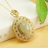 Aiyu Jade Hetian Natural Colgante Agua Clara Joyería de Jade Collar Estilo Étnico Venta al por Mayor Dropshipping S4051714L