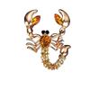 Nova Moda Broche de Peixe Tropical Cravejado com Diamantes Esmalte Peixe Fofo Corsage Casaco Esmalte Gotejante Pin de Gola Lagosta Acessórios Femininos
