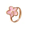 Anillo de Diseño Versátil Estrella de Cinco Puntas Abierta Flor Negra Rosa Blanca Nicho Estrella Simple