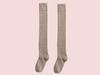 Calcetines gruesos de otoño e invierno hasta la rodilla para mujer, forrados de vellón, cálidos, calcetines de rizo para muslo de mujer, calcetines altos antideslizantes para rodilla, calcetines largos para pantorrilla