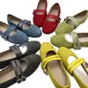 Comercio Electrónico Transfronterizo 2026 Primavera/Otoño Nuevos Zapatos Mary Jane de Gamuza para Mujer Punta Redonda Suela Plana Correas Dobles con Hebilla Zapatos Individuales Retro Versátiles