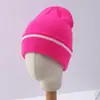 Nuevos Gorros de Punto para Hombre Otoño e Invierno, Gorros Cálidos de Lana Jacquard Bloque de Color, Gorros de Invierno Versátiles Estilo Coreano para Circunferencia de Cabeza Grande para Mujer