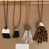 Yeshui Xie Ling_Collar Retro con Borla y Perlas para Mujer, Cadena Minimalista para Clavícula, Diseño de Nicho, Collar de Gama Alta para Mujer