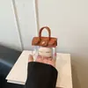 2026 Parche Transparente de Moda Verano Mini Bloque de Color PVC Moderno Único Bolso de Mano con Cadena Bolso de Hombro Cruzado para Mujer