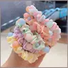 Novo elástico de cabelo de cor doce, miçangas de gelatina, formato de intestino grosso, acessório de cabelo de tecido, flor, corda de cabelo doce, atacado, celebridade da internet, acessórios de cabelo simples, atacado